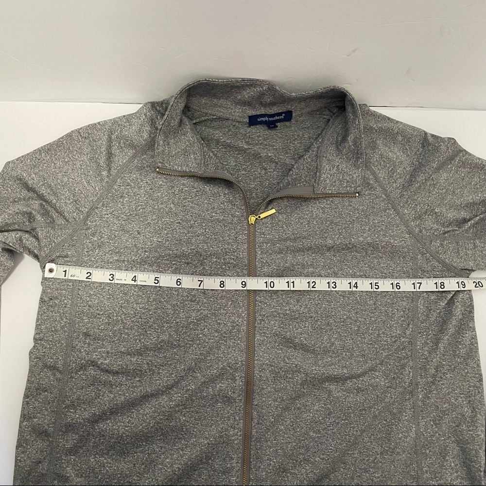 Simply Southern Heather Gray Sport Jacket Zip Up Size Medium - Picture 8 of 10